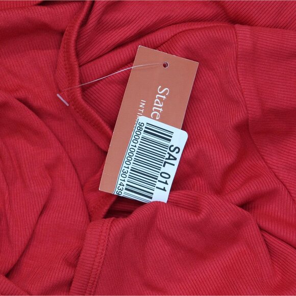 NWT State Of Day Womens Long-Sleeve Henley Sleeve Pajama Shirt Top Tango Red 2XL - Picture 3 of 4